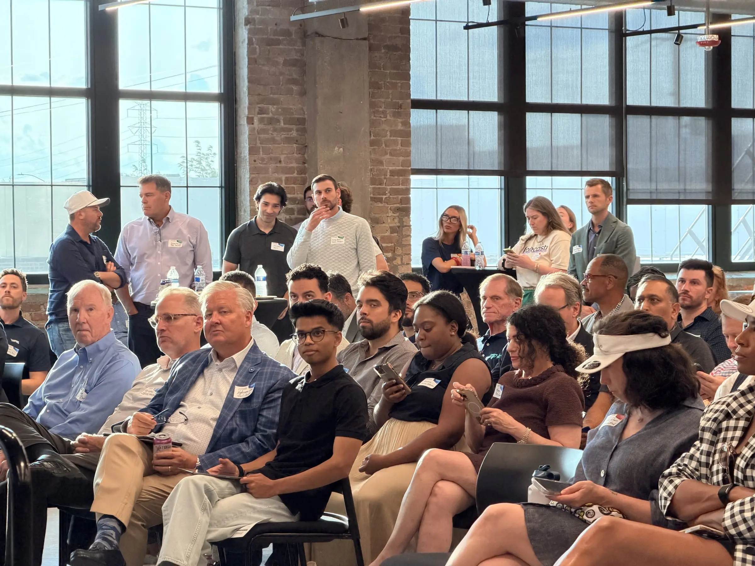 Founders and investors connecting at a Founders & Funders event